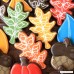 Fall Leaves Cookie Cutter Set - 3 piece - Maple Leaf Oak Leaf Teardrop Leaf - Ann Clark - US Tin Plated Steel - B074V1JVP7
